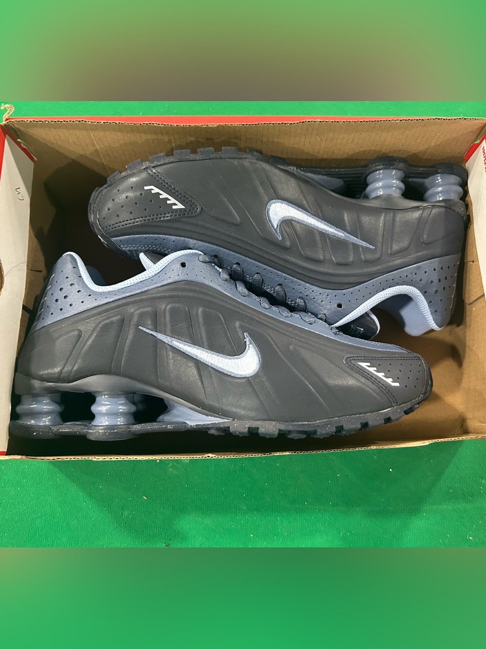 Nike Men’s Athletic Shoes - Black with Light Blue Swoosh